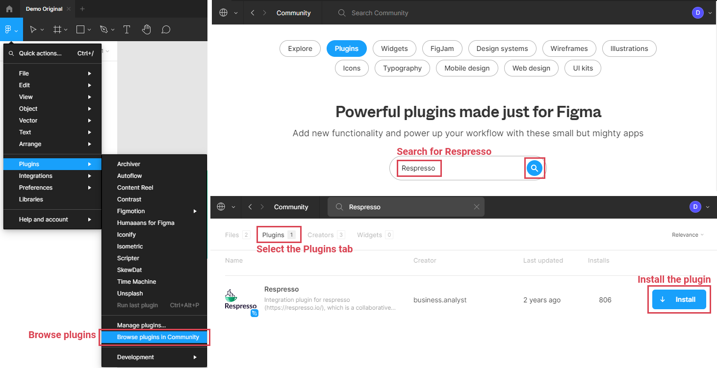 How to install Respresso's Figma plugin