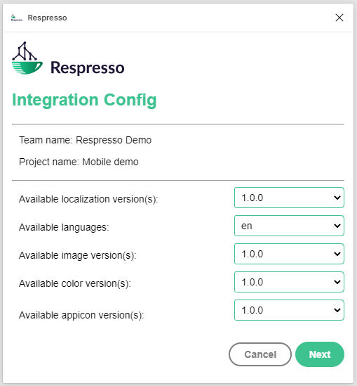 Respresso design integration with Figma, and it's target options